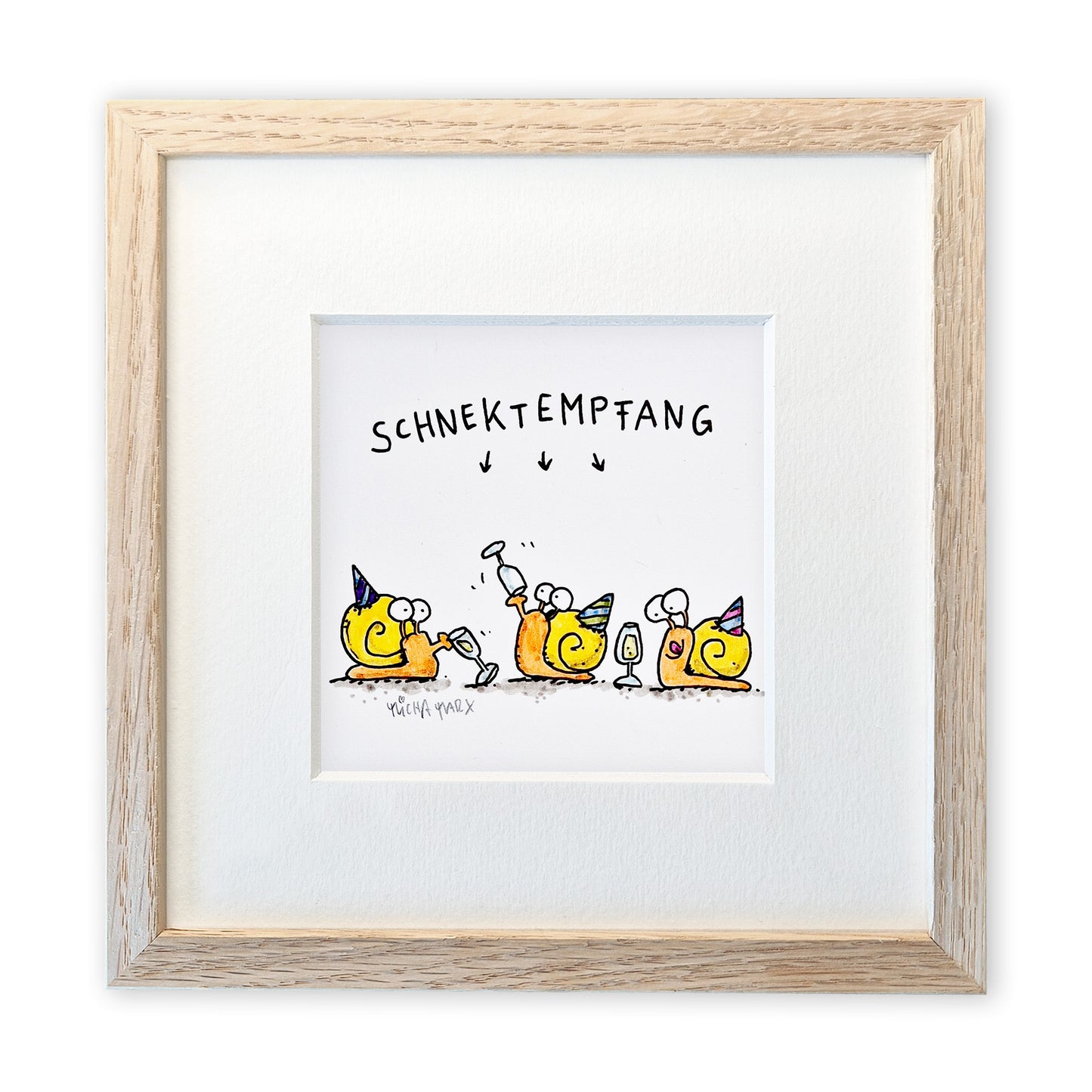 Originalzeichnung „Schnektempfang“