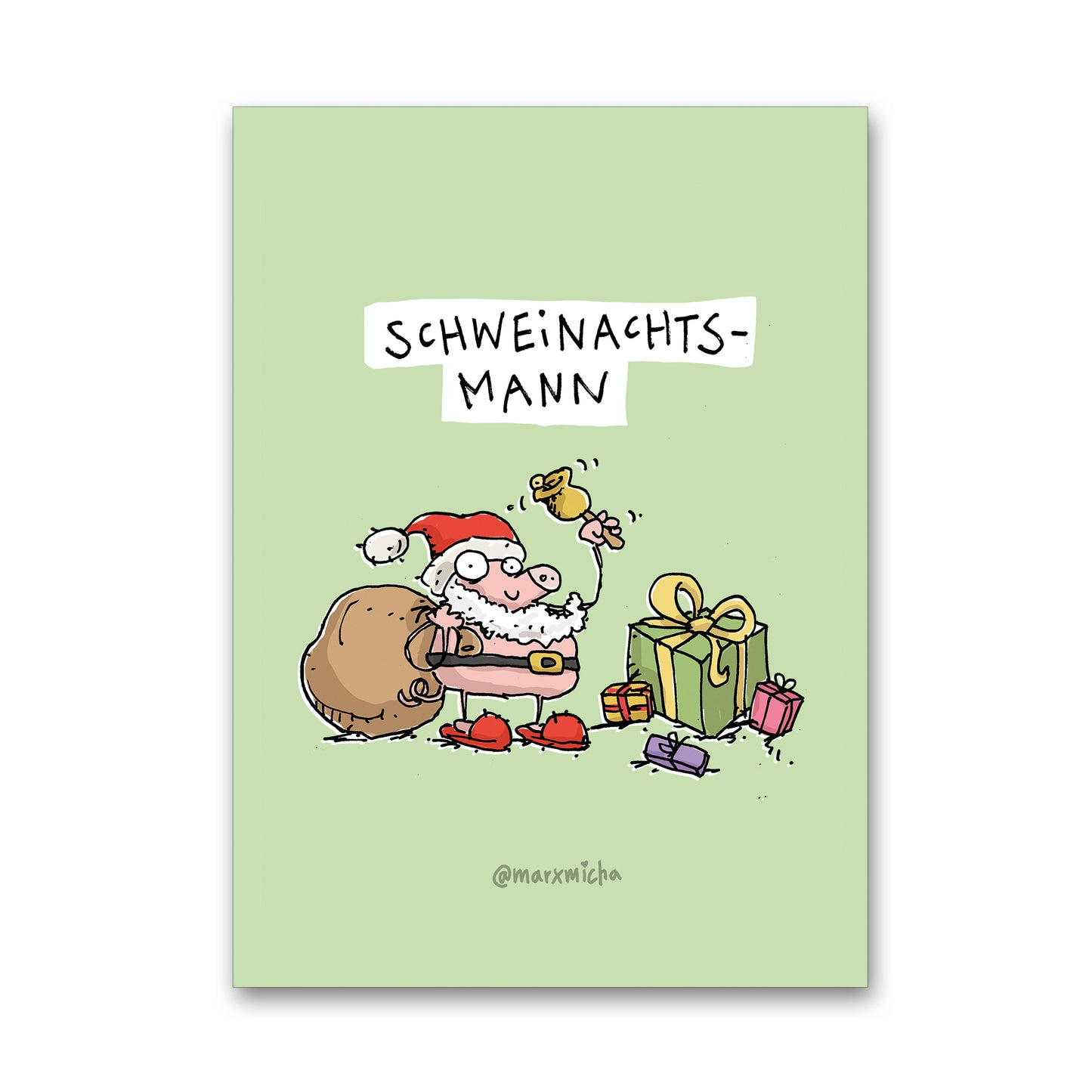 Weihnachtstierchen Postkartenset, 24 Stück