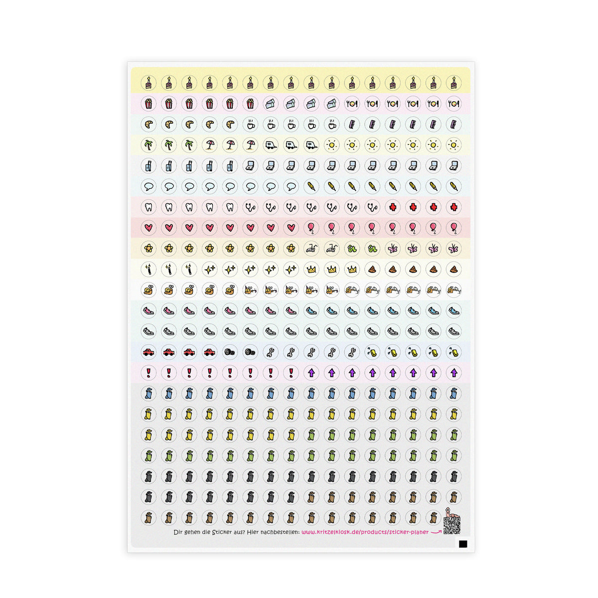 Best Of Kritzeltierchen Wandplaner inkl. Stickerbogen