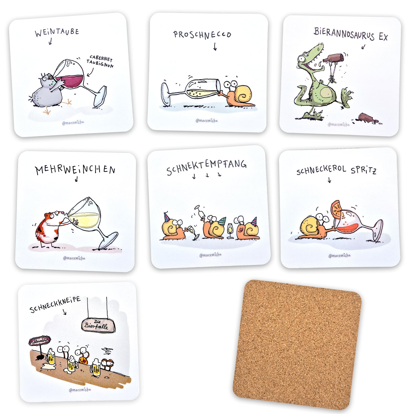 Untersetzer Set, 7 Stück