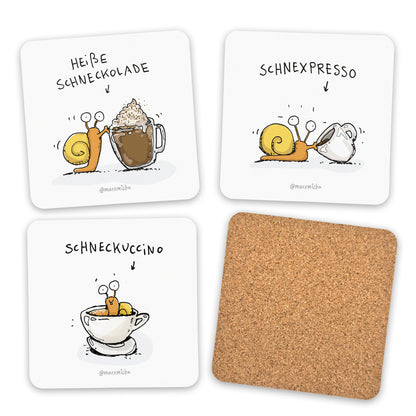 Untersetzer Set Kaffee-Schnecken, 3 Stück