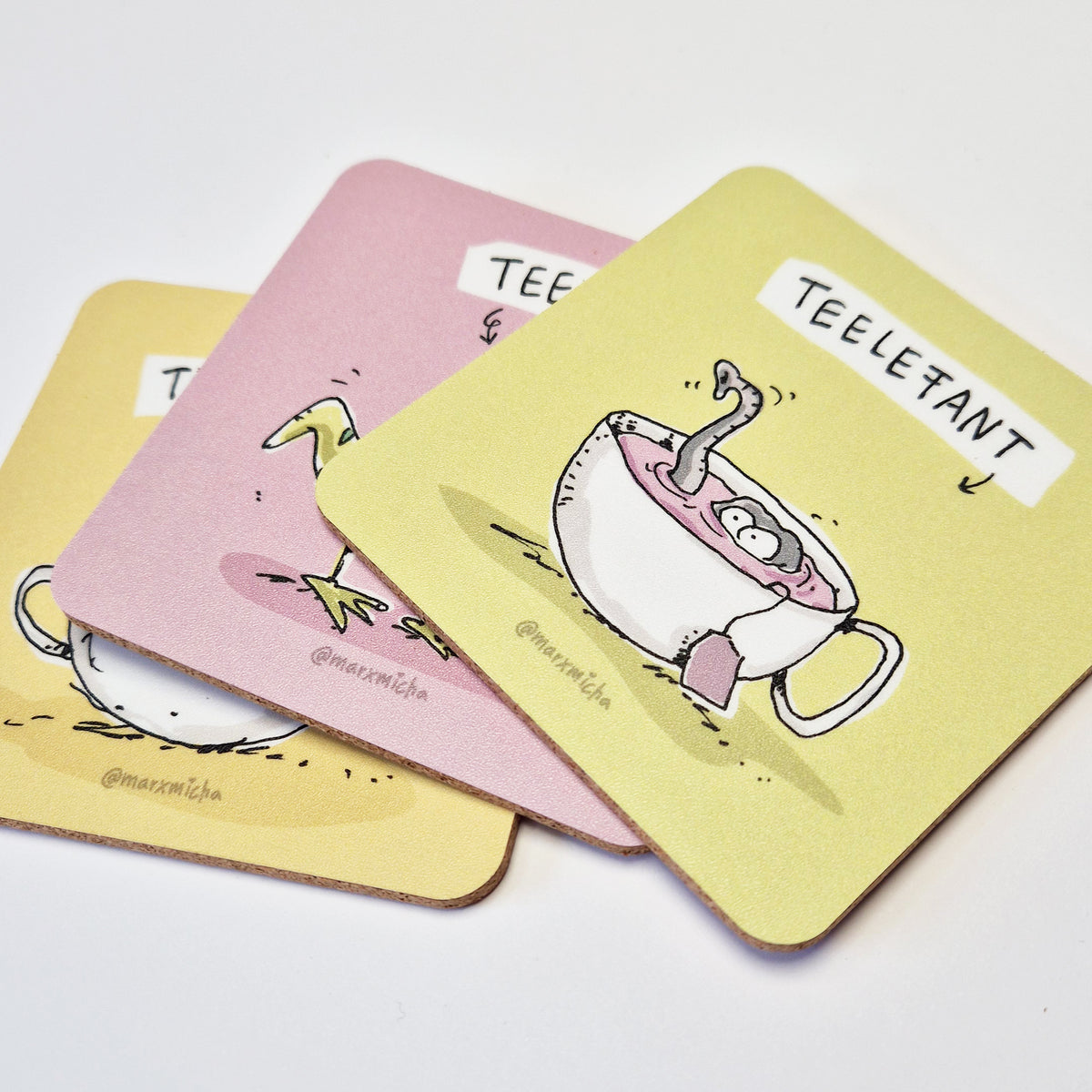 Untersetzer Set Tee-Tiere, 3 Stück