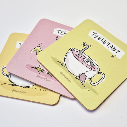 Untersetzer Set Tee-Tiere, 3 Stück