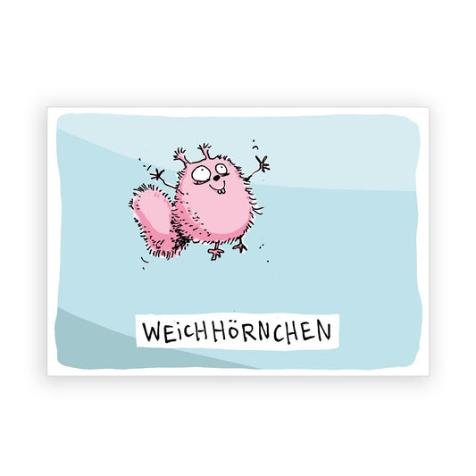 Postkarte „Weichhörnchen“