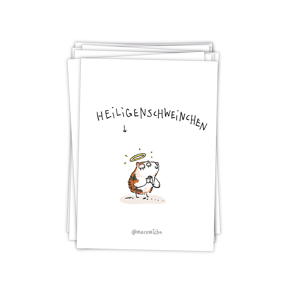 Weihnachts-Meerschweinchen Postkartenset, 10 Stück
