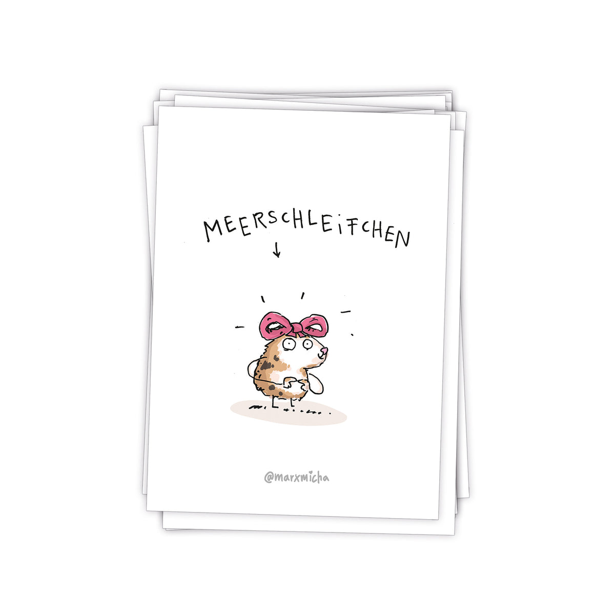Weihnachts-Meerschweinchen Postkartenset, 10 Stück