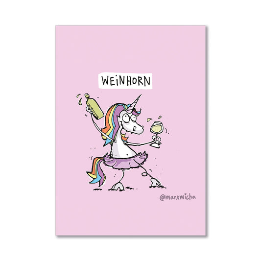 Postkarte Weinhorn