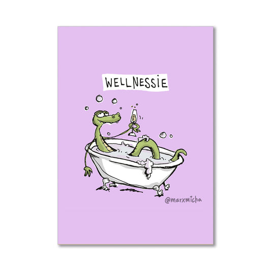 Postkarte Wellnessie
