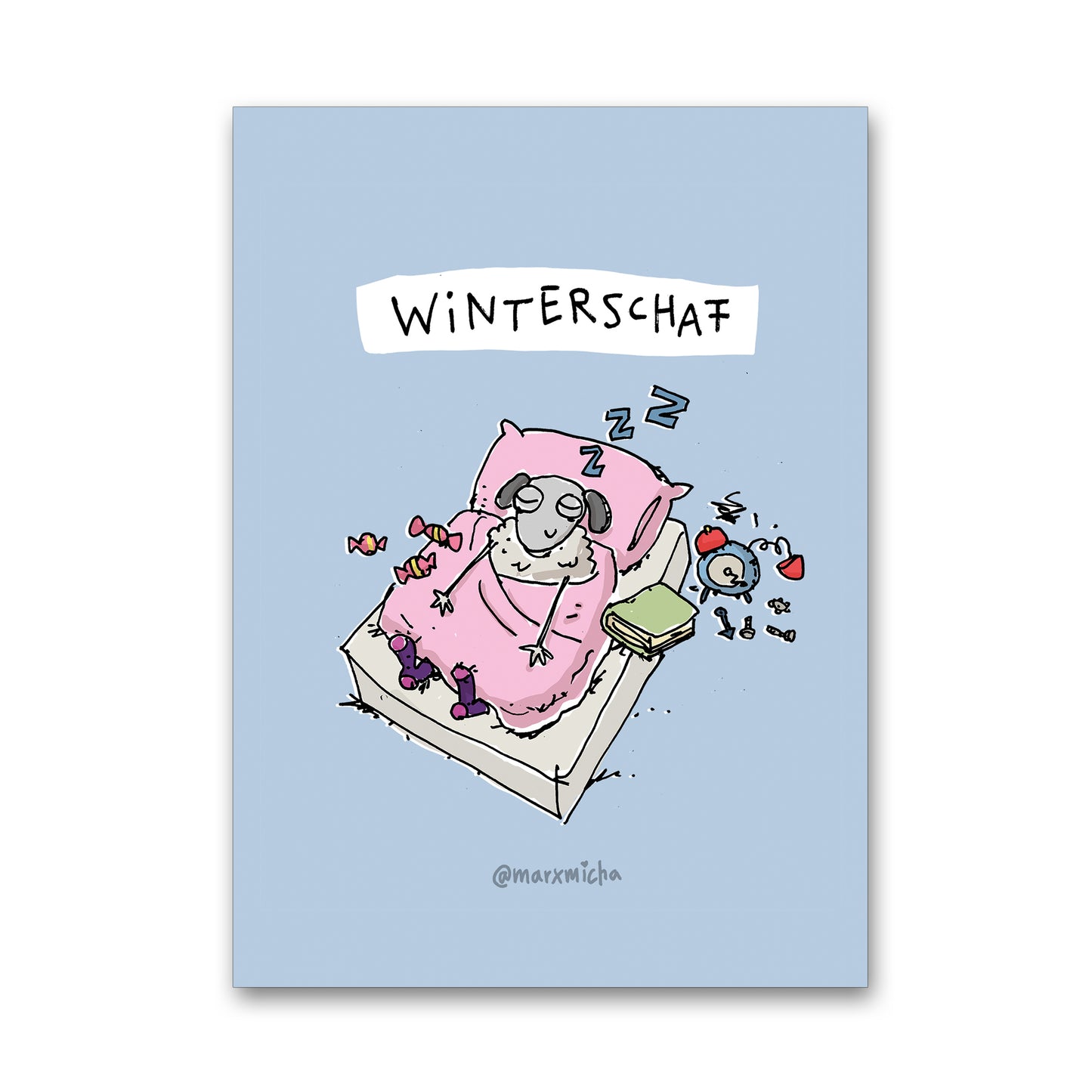 Weihnachtstierchen Postkartenset, 24 Stück